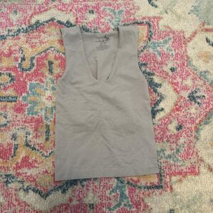Free-people Women's Grey and Cream Top